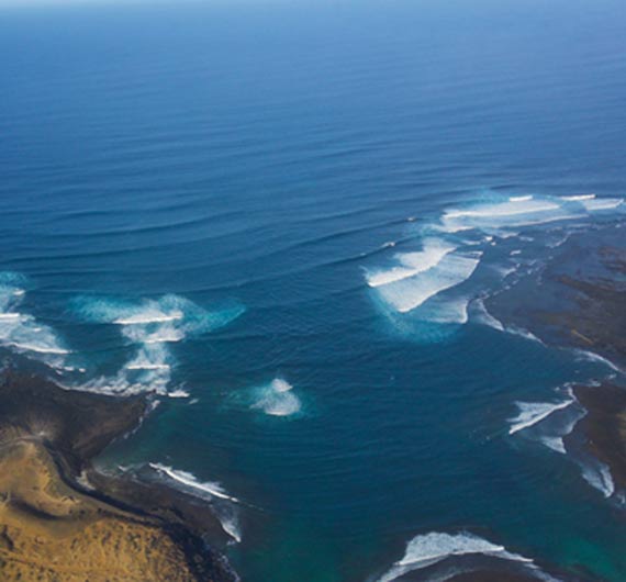 Zdjęcie z drona wybrzeża Fuerteventury